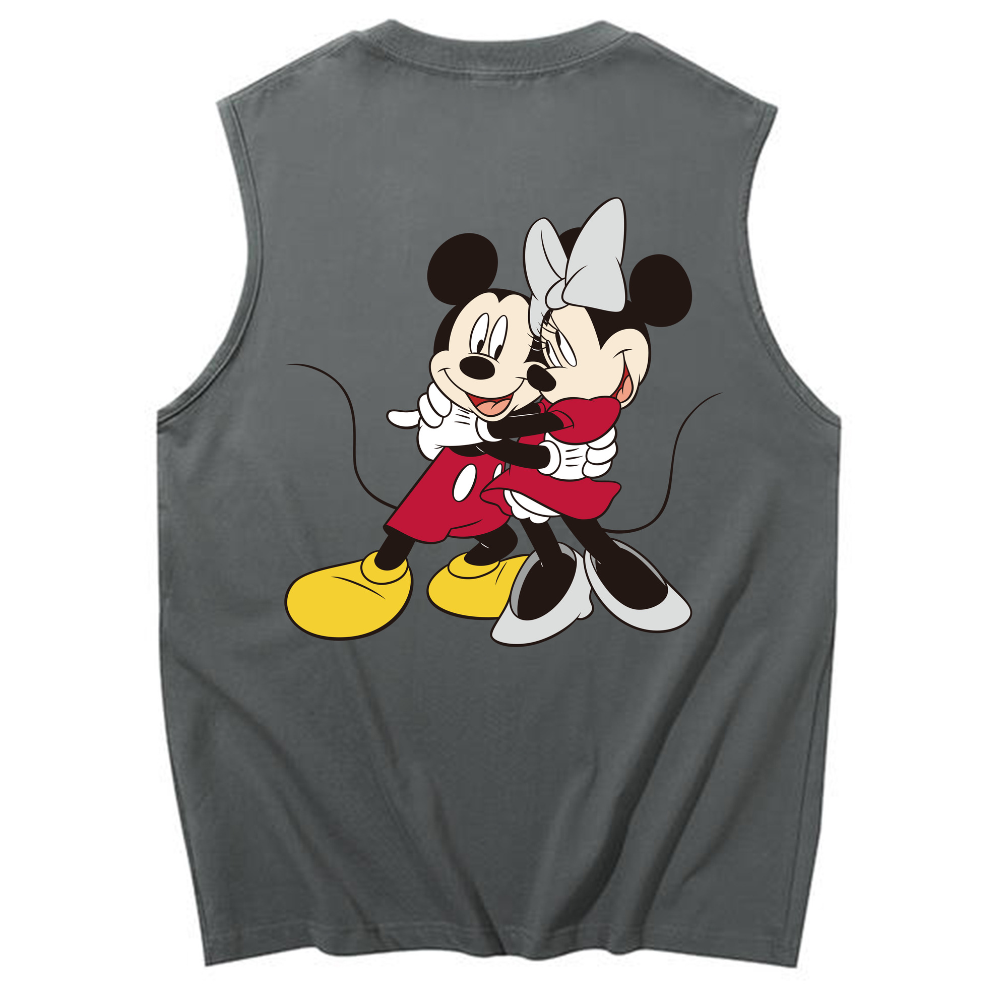 ミッキーマウス Mickey Mouse コットン100％タンクトップ（背面プリント）